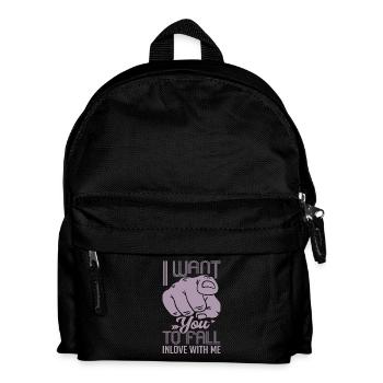 Index finger I want you to fall in love - Kids' Backpack - black - Front