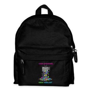 Deutsches TV - Kein Empfang, Kein Verlust - Kinder Rucksack - Schwarz - Vorne
