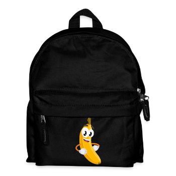 banane banana obst veggie gemuese fruits18 - Kinder Rucksack - Schwarz - Vorne