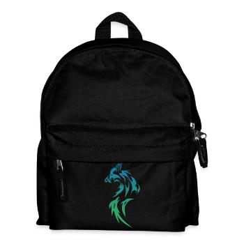 Wolfsilhoutte - Kinder Rucksack - Schwarz - Vorne