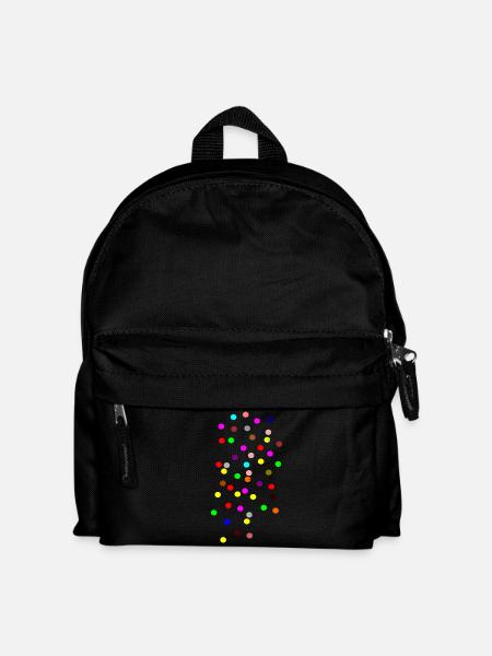 Bunte Konfettimuster Für Festliche Anlässe - Kinder Rucksack - Schwarz