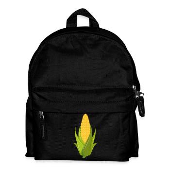 Von Handgezeichneter Maiskolben mit Blätter - Kinder Rucksack - Schwarz - Vorne