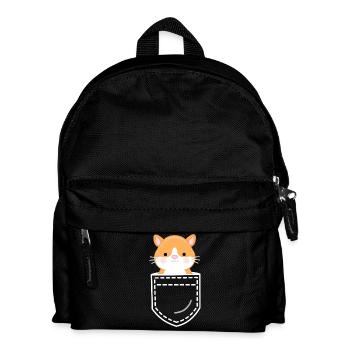 Hamster - Kinder Rucksack - Schwarz - Vorne