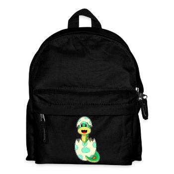 Schlange Ei - Kinder Rucksack - Schwarz - Vorne