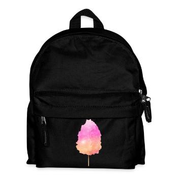 fluffy cotton candy with a colorful gradient - Kids' Backpack - black - Front