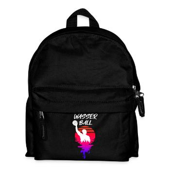 Wasserball Spieler Sunset - Kinder Rucksack - Schwarz - Vorne