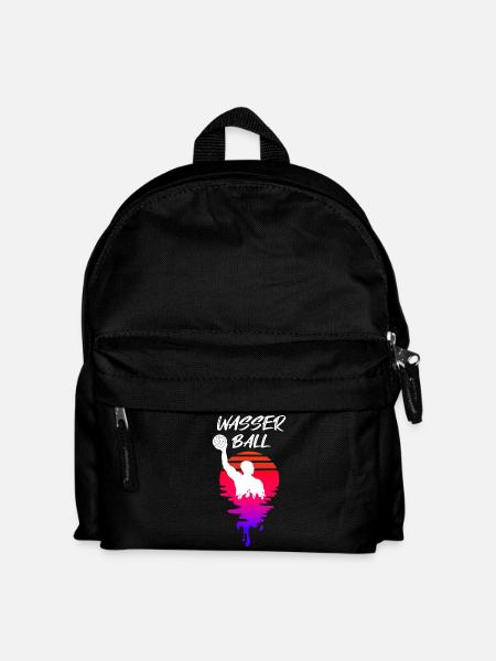 Wasserball Spieler Sunset - Kinder Rucksack - Schwarz