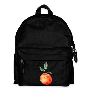 Pêche rougeoyante avec illustration de feuilles - Sac à dos Enfant - noir - Devant