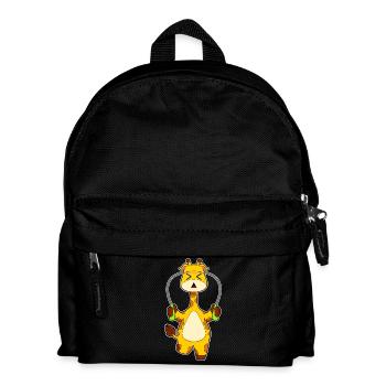 Fitness à la corde à sauter de la girafe - Sac à dos Enfant - noir - Devant