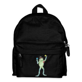 Frog juggler juggling - Kids' Backpack - black - Front