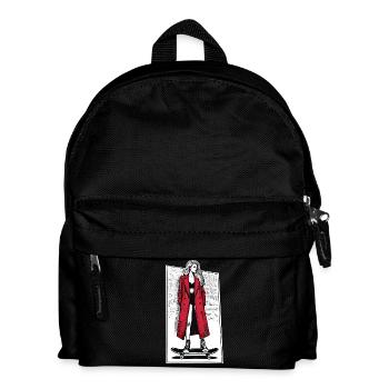 Mädchen auf Skateboard - Kinder Rucksack - Schwarz - Vorne