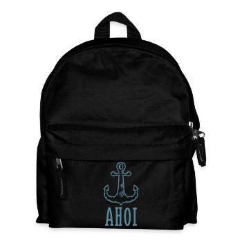 Küstenkind Anker Heimat Norddeutschland Nordsee - Kinder Rucksack - Schwarz - Vorne