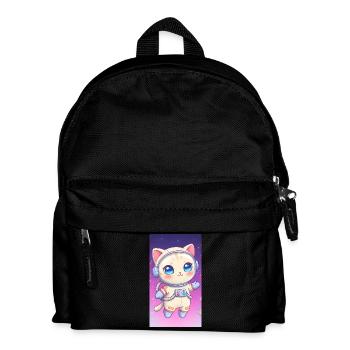 Chaton astronaute - Sac à dos Enfant - noir - Devant