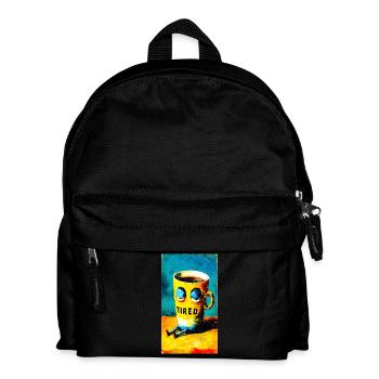 "Tired Coffee" by van Gogh - Kinder Rucksack - Schwarz - Vorne