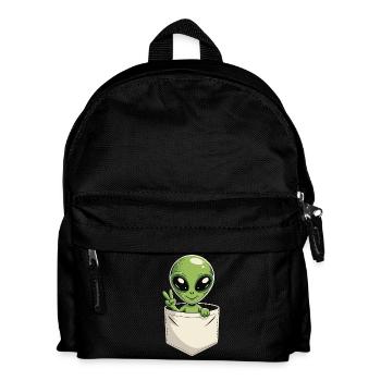 Alien in der Tasche Peace Science Fiction - Kinder Rucksack - Schwarz - Vorne