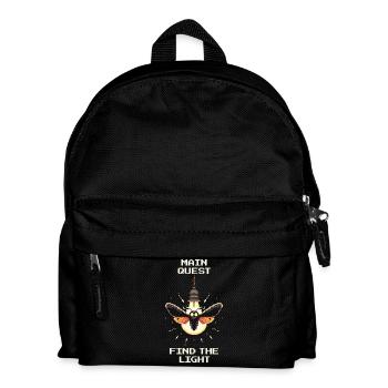 Find the Light | Main Quest Retro Gaming Humor - Kids' Backpack - black - Front