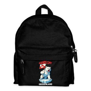 Hands Off Greenland - Kinder Rucksack - Schwarz - Vorne