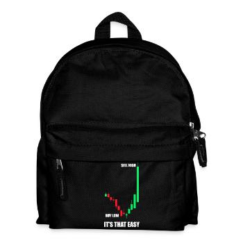 Buy low sell high Stock Market Stock Market Trader - Kids' Backpack - black - Front