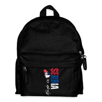 Made in Serbia, born in Serbia - Kids' Backpack - black - Front