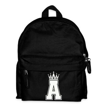 Royal A-Initial logo - Kids' Backpack - black - Front