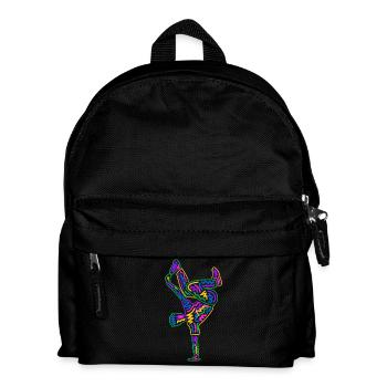 Breakdancing Breakdancer Colorful Boys Breakdance - Kids' Backpack - black - Front