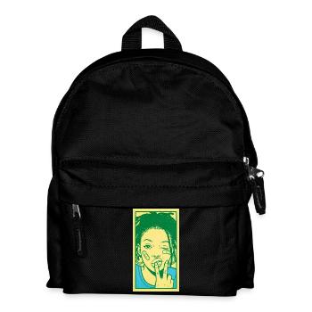 Black female portrait #7 - Kinder Rucksack - Schwarz - Vorne