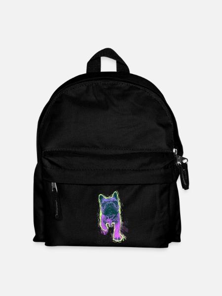 Neon Bulldog Splash - Kids' Backpack - black
