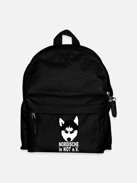 Husky Kopf Nordische in Not - Kinder Rucksack - Schwarz