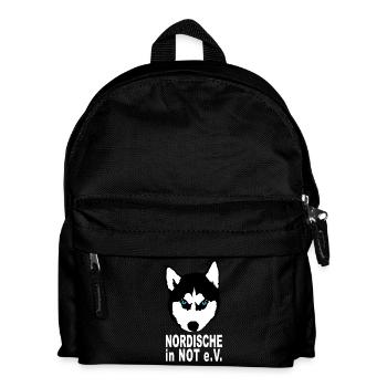 Husky Nordische in Not - Kinder Rucksack - Schwarz - Vorne
