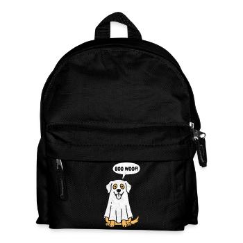 Golden Retriever Boo Woof - Funny Halloween Dog - Kids' Backpack - black - Front