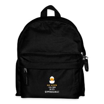 Küken Gymnasiast Schule Schüler lustige Sprüche - Kinder Rucksack - Schwarz - Vorne