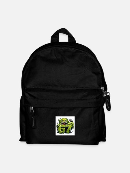 Green Slime Monster 67 - Kids' Backpack - black