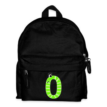 Number Zero 0 Children's Birthday Snake - Kids' Backpack - black - Front