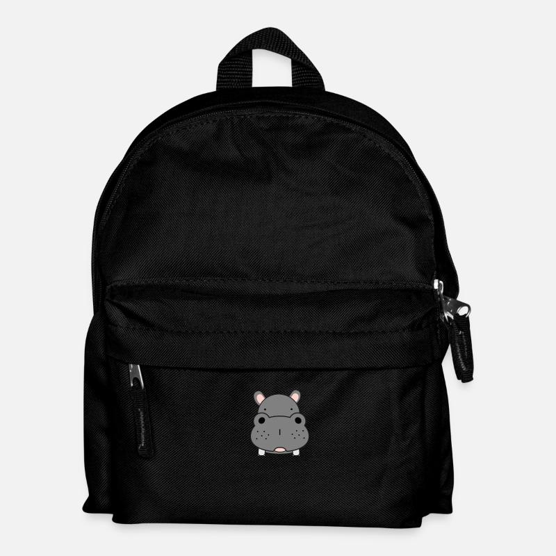 Nilpferd - Kinder Rucksack - Schwarz