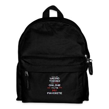 Einzigartige Verbindungsbekleidung für Online-Paare - Kinder Rucksack - Schwarz - Vorne