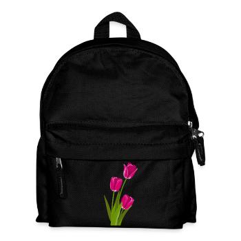 Tulpe Geschenk Geschenkidee - Kinder Rucksack - Schwarz - Vorne