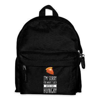 Es tut mir leid für das, was ich sagte, als ich hungrig war - Kinder Rucksack - Schwarz - Vorne