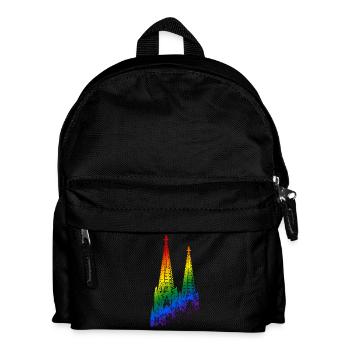 Cathédrale de Cologne LGBTQ Pride Rainbow Silhouette Cologne - Sac à dos Enfant - noir - Devant