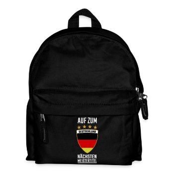 Deutschland Meister WM / EM - Deutschland 2026 - Kinder Rucksack - Schwarz - Vorne