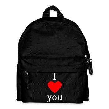 coeur rouge coeur rouge coeur rouge cadeau - Sac à dos Enfant - noir - Devant