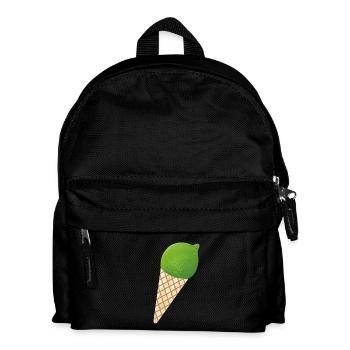 Limette Eis Sommer Eiscreme Zitrone Frucht Urlaub - Kinder Rucksack - Schwarz - Vorne