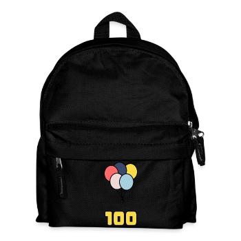 100. 100 YEARS. 100th ANNIVERSARY. 100 BIRTHDAY - Kids' Backpack - black - Front