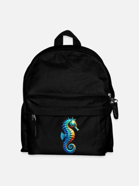 Seepferdchen - Kinder Rucksack - Schwarz