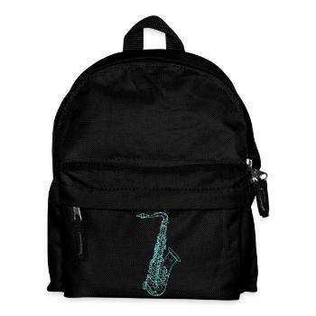 Saxophon Skizze - Kinder Rucksack - Schwarz - Vorne