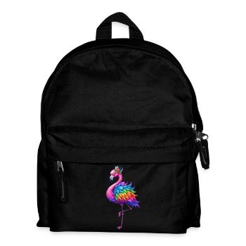 Schöner Flamingo - Kinder Rucksack - Schwarz - Vorne
