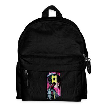 Cyborg Woman Futuristic Symbol - Kids' Backpack - black - Front