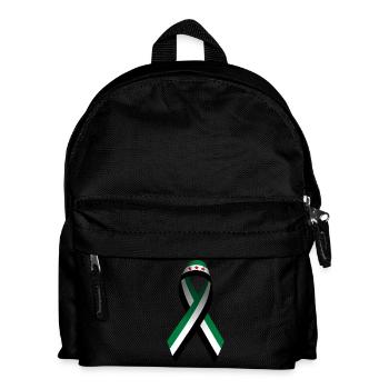 Frieden für Syrien - Friedensschleife - Kinder Rucksack - Schwarz - Vorne