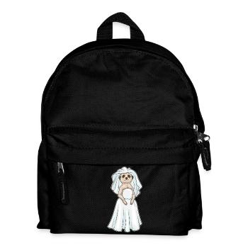 Meerkat Bridal Veil Wedding - Kids' Backpack - black - Front