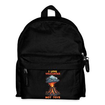 Ich liebe Vulkane - Kinder Rucksack - Schwarz - Vorne