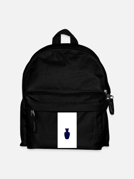 Mitternachtsblaue Vasen-Silhouette - Kinder Rucksack - Schwarz